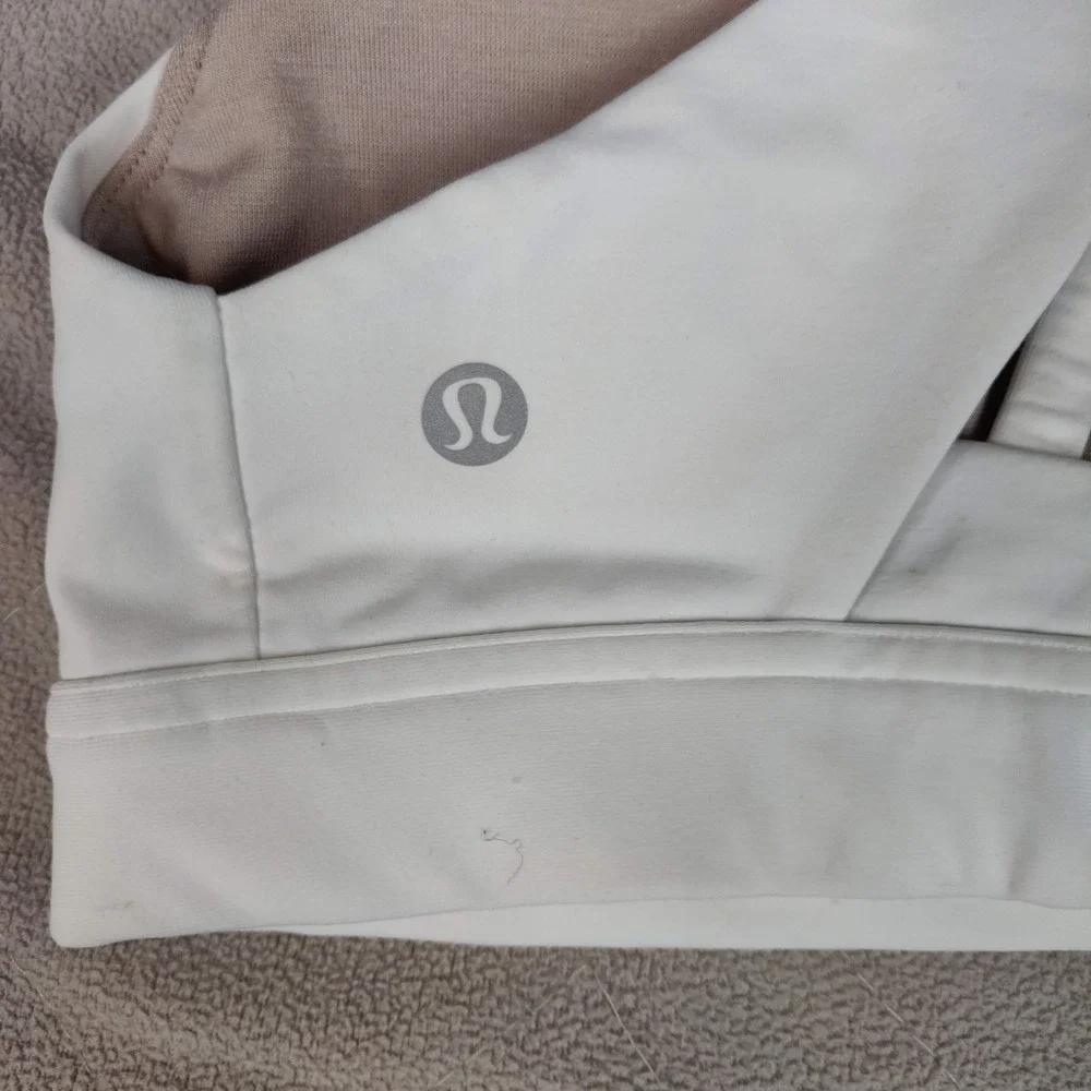 Lululemon Stash It All Sports Bra Womens 8‎ White Luxtreme Racerback Padded Gym